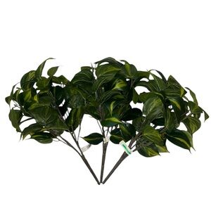 NWT Ashland Greenhouse Series Faux Green Foliage Bushes 3 Piece Discontinued